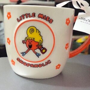 Magenta Little Miss Shopaholic Mug - Orange and White